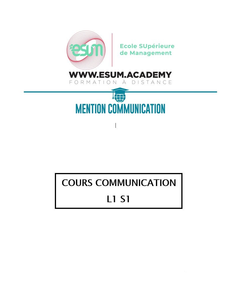 Cours Communication L1 S1