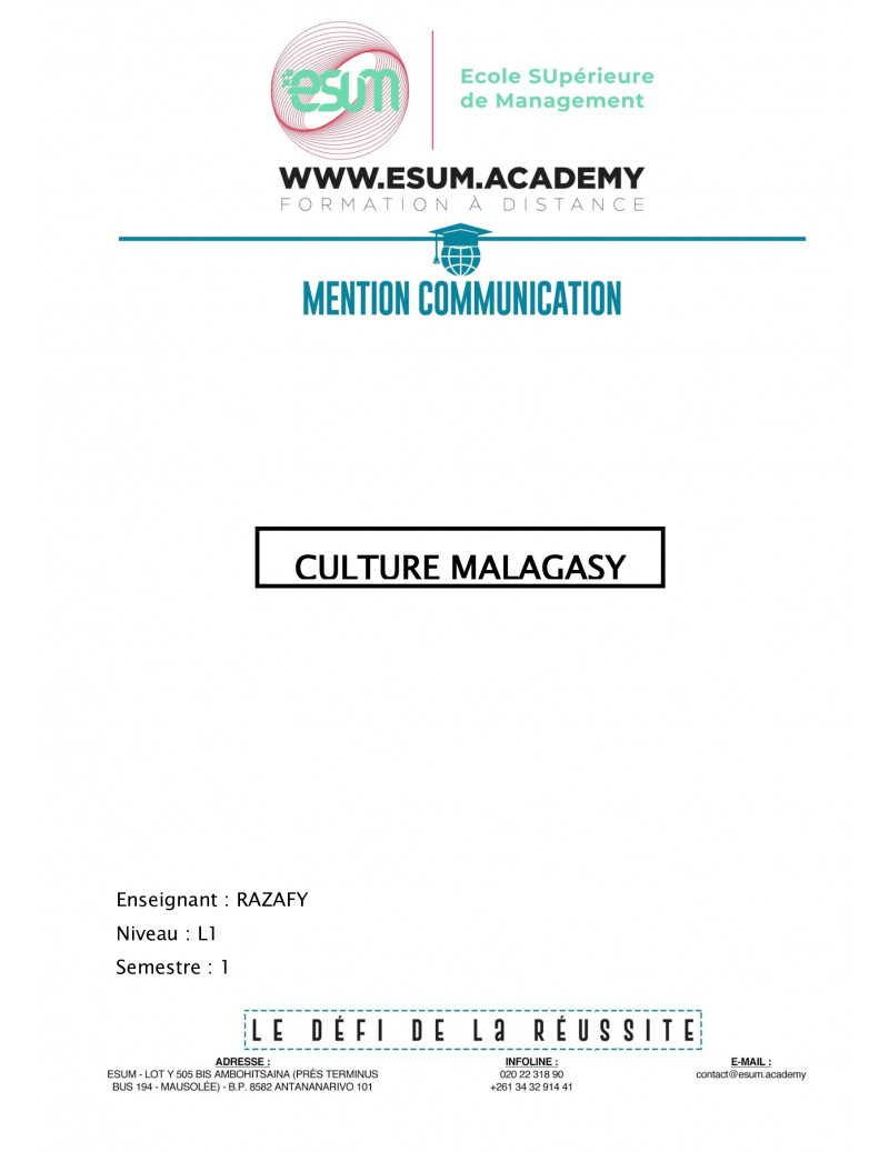 Culture Malagasy