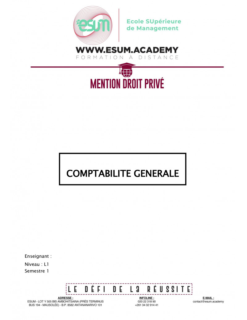 Comptabilité générale