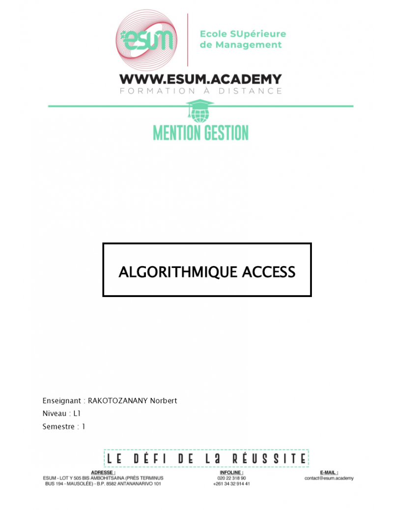Algorithmique access
