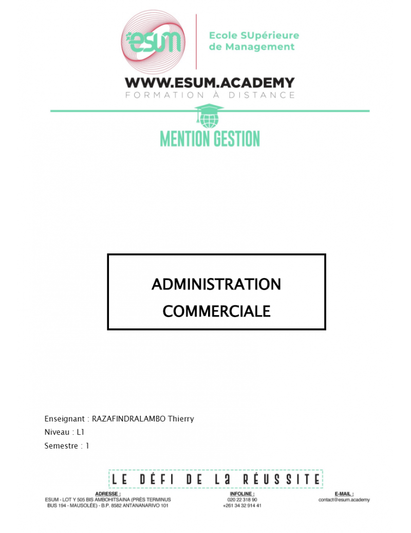 Administration commerciale
