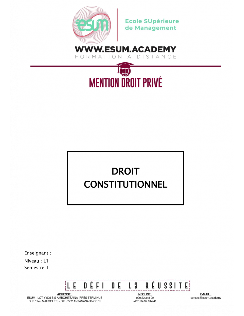 Droit constitutionnel